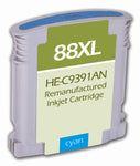 C9391AN Hewlett-Packard Inkjet Remanufactured Cartridge, Cyan, 22.5ML H.Yield