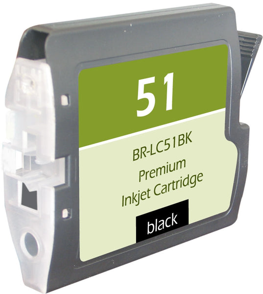 LC51BK Brother Inkjet Compatible Cartridge, Black, 23ML