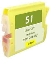 LC51Y Brother Inkjet Compatible Cartridge, Yellow, 20ML