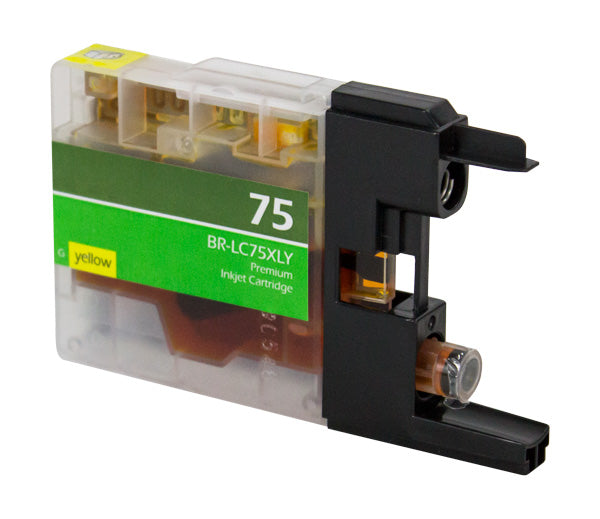 LC75XLY Brother Inkjet Compatible Cartridge, Yellow, 12ML H.Yield