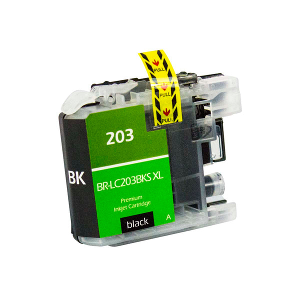 LC203BKS Brother Inkjet Compatible Cartridge, Black, 16.6ML H.Yield