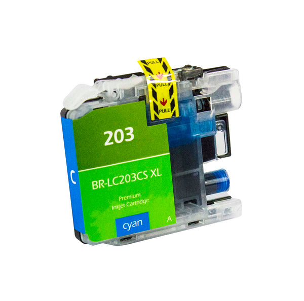 LC203CXL Brother Inkjet Compatible Cartridge, Cyan, 9ML H.Yield