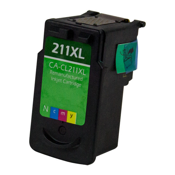 CL-211XL Canon Inkjet Remanufactured Cartridge, CMY, 15ML H.Yield