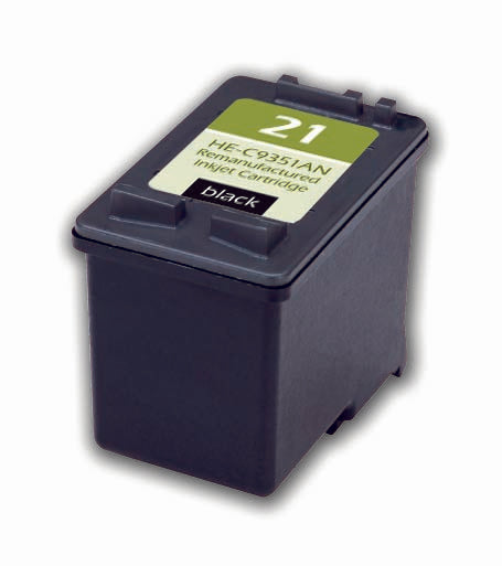 21 Hewlett-Packard Inkjet Remanufactured Cartridge, Black, 9ML