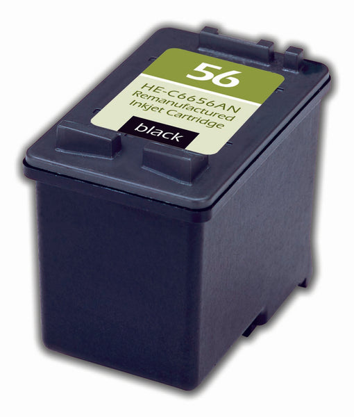56 Hewlett-Packard Inkjet Remanufactured Cartridge, Black, 23ML