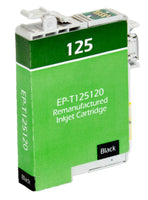 125 Epson Inkjet Remanufactured Cartridge, Black,  8.2ML