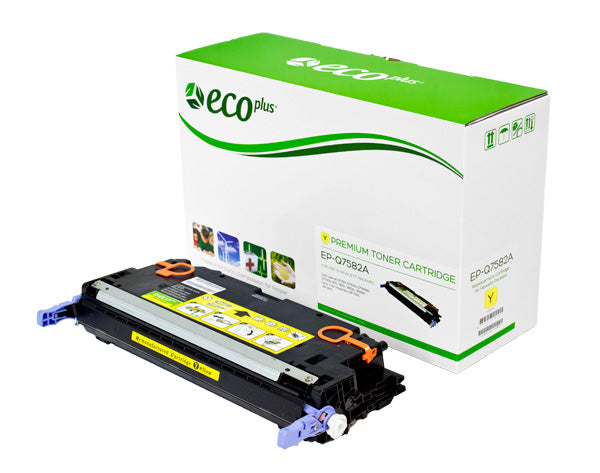 Q7582A Hewlett-Packard Remanufactured Cartridge, Yellow, 6K Yield
